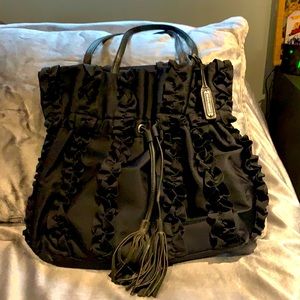 Banana republic Nylon leather strap cinch Tie tote